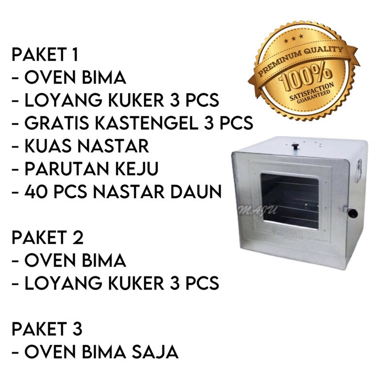 Promo Oven Bima Sakti Tangkring Kompor Open Kue 3 Susun Rak Anti Karat Bima Hock Jumbo Gratis Loyang