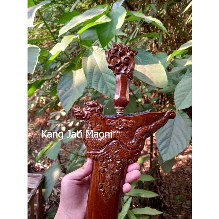 Warangka Keris Ukiran Naga buat patrem standart finishing freee lubang