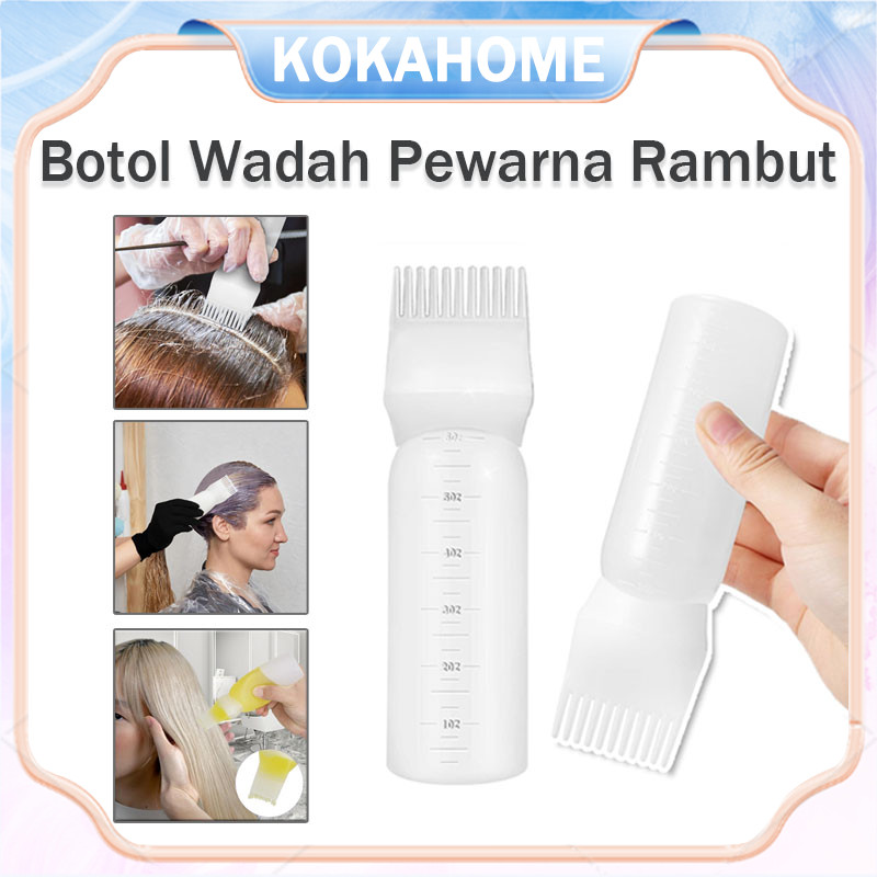 Botol Cat Rambut /Botol Wadah Pewarna Rambut /Alat Cat Rambut /Aplikator Cat Sisir /Sisir Cat Rambut