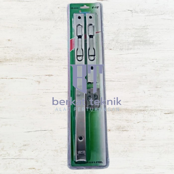 Selot Pintu 2 Daun / Grendel Tanam Atas Bawah Uk : 6 + 12 Inch Selot tanam