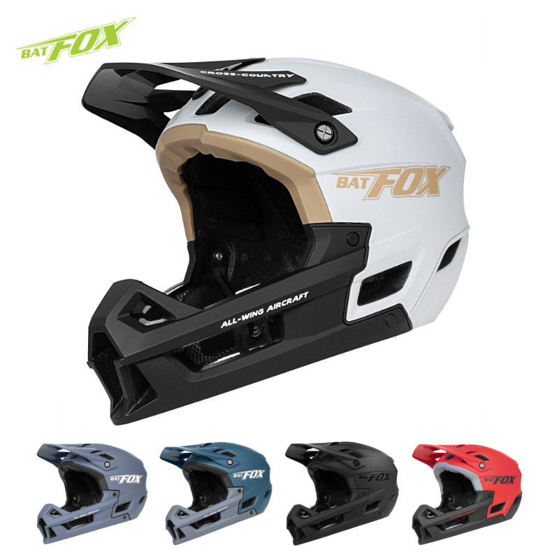 BATFOX Full Face Adult rt Adventure Mountain Cycling Helmet Light Bike BMX Extreme BMX MX Downhill O