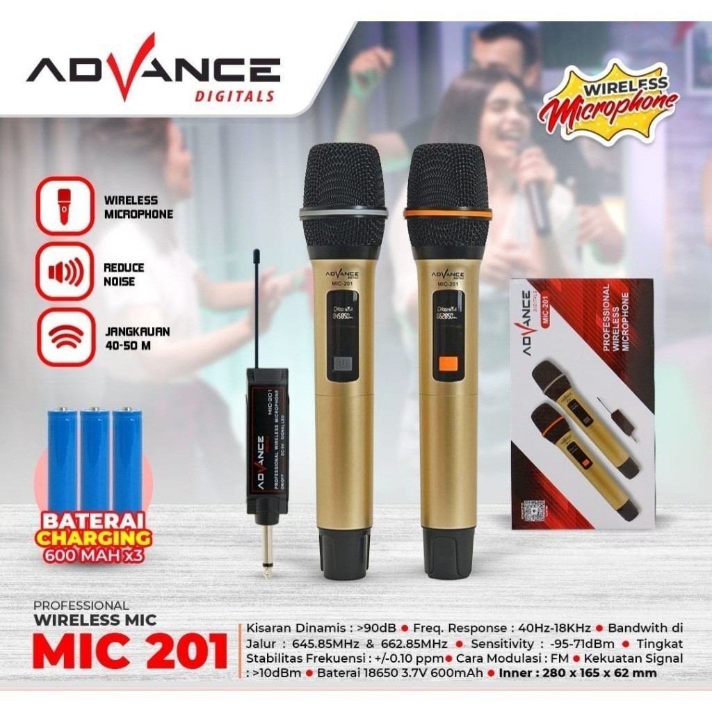 Ready New Advance Mic Wireless MIC 201 Advance Bergaransi Resmi 100% Original