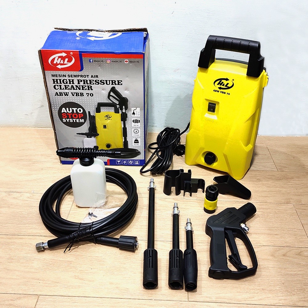 MESIN JET CLEANER H&L / HIGH PRESSURE CLEANER H&L / MESIN SEMPROT AIR CUCI MOTOR MOBIL MESIN STEAM L
