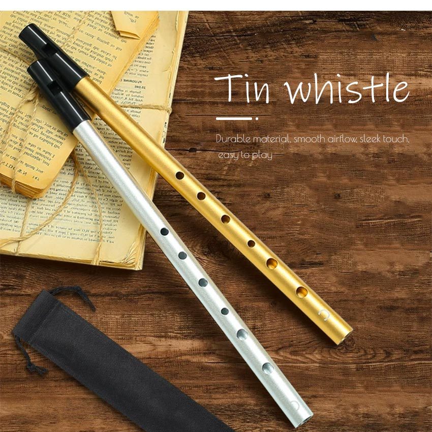 Irish Penny Whistle Flute dengan Corong ABS Food Grade – Alat Musik Tiup Nada Akurat untuk Latihan &