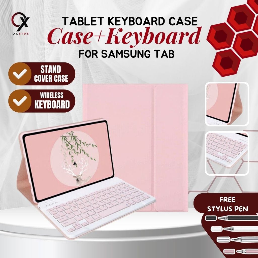 Wireless Keyboard Case Samsung Tab A11 Plus/ S7 S8 S9 Plus FE/A9 Plus/A7 Lite/S6 Lite/A8 Magnet Casi