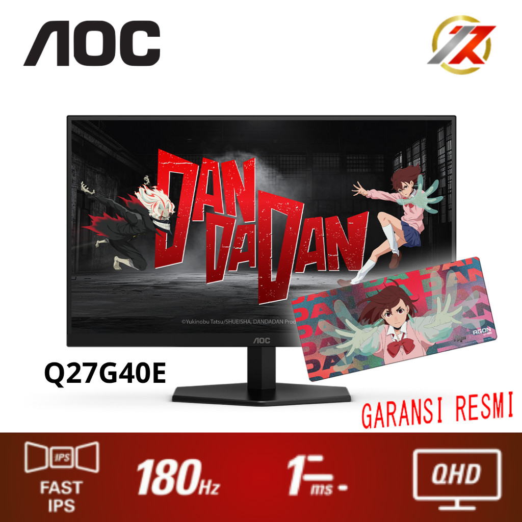 Monitor AOC Q27G40E 27" Fast IPS QHD 2K 1440p 180Hz 1ms | Monitor Gaming 2K QHD 1440p AOC Q27G40E