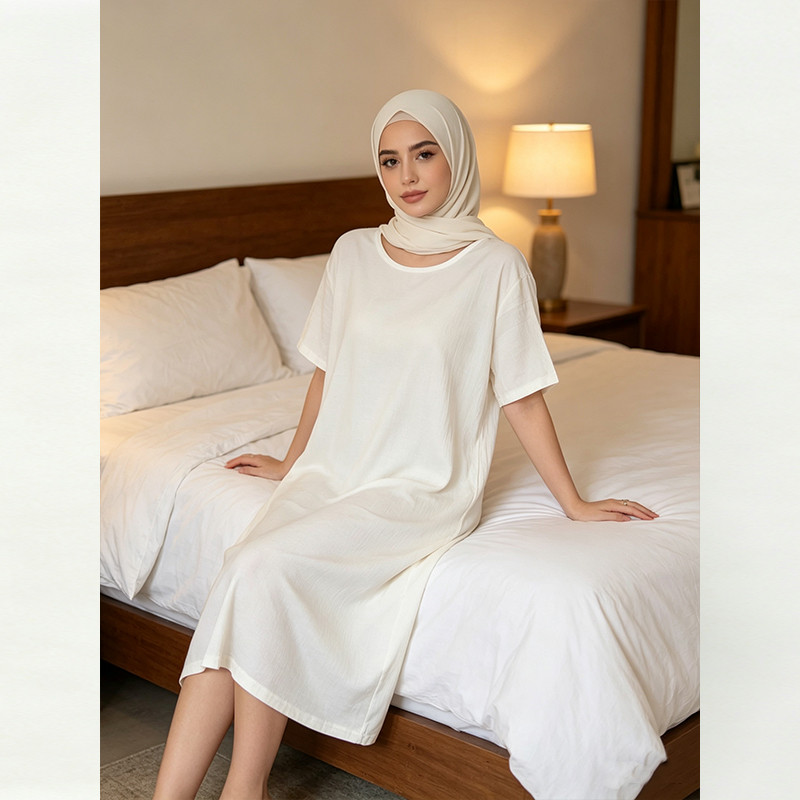 Eluna Kaos Korea Baju Tidur Wanita Jumbo Kekinian Katun Tebal Adem / Piyama Daster Baju Tidur Wanita