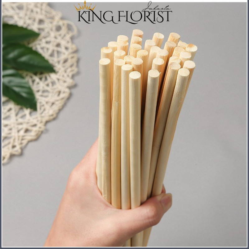 Dowel Kayu Ramin Diameter 6mm Stik Kayu Murah Kayu Bulat Buket Bunga KB53