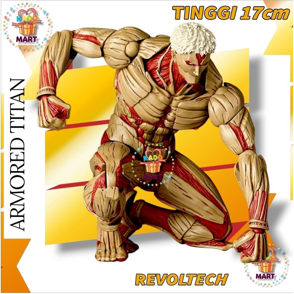 NEW Revoltech Attack On Titan Armored Titan Action Figure