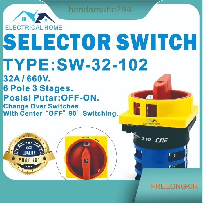 Selector Switch/ Cam Switch OFF-ON 32A