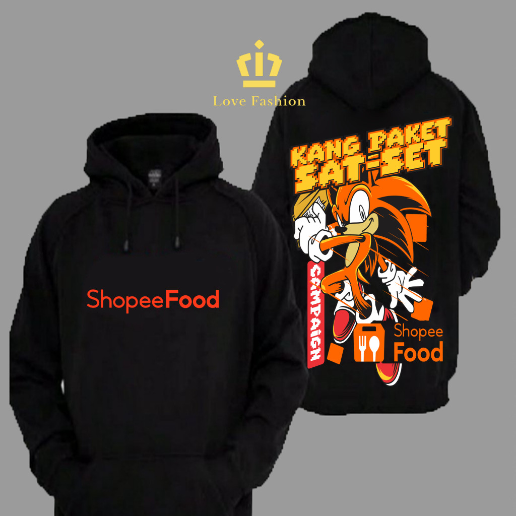 Sweater Hoodie Distro Shopee Food Kang Paket Sat-Set Campaign Premium Terbaru