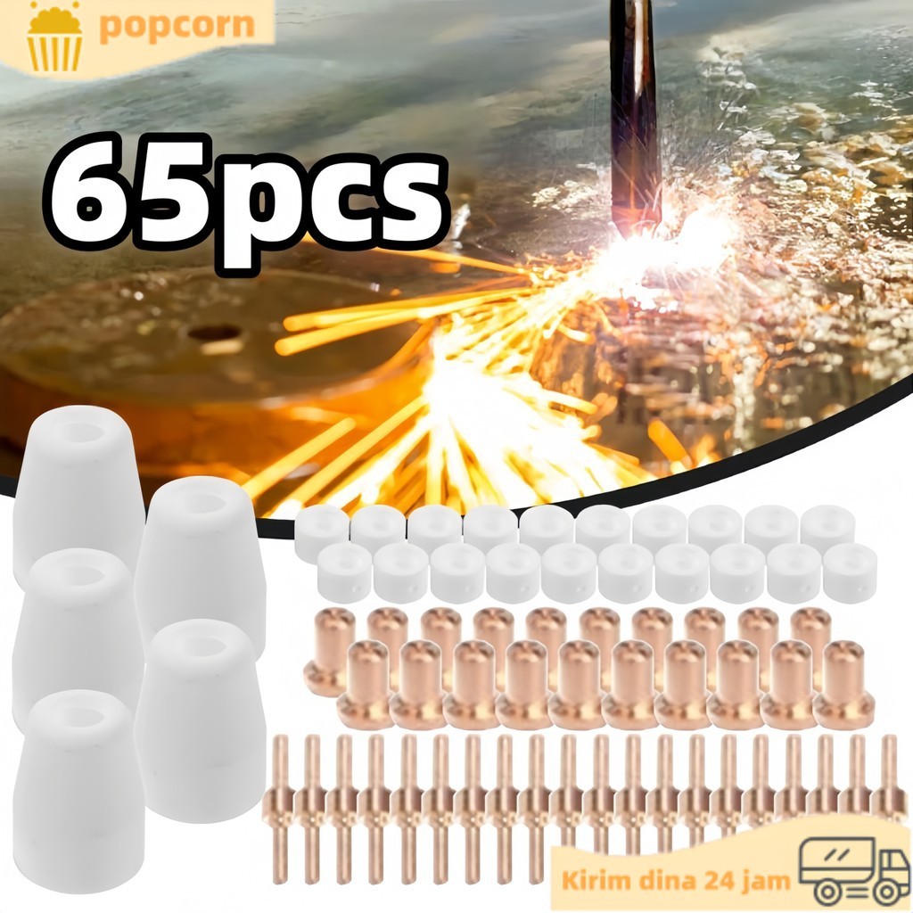Tip Nozzle Plasma Cutter PT31 Udara Plasma Cutter 65pcs