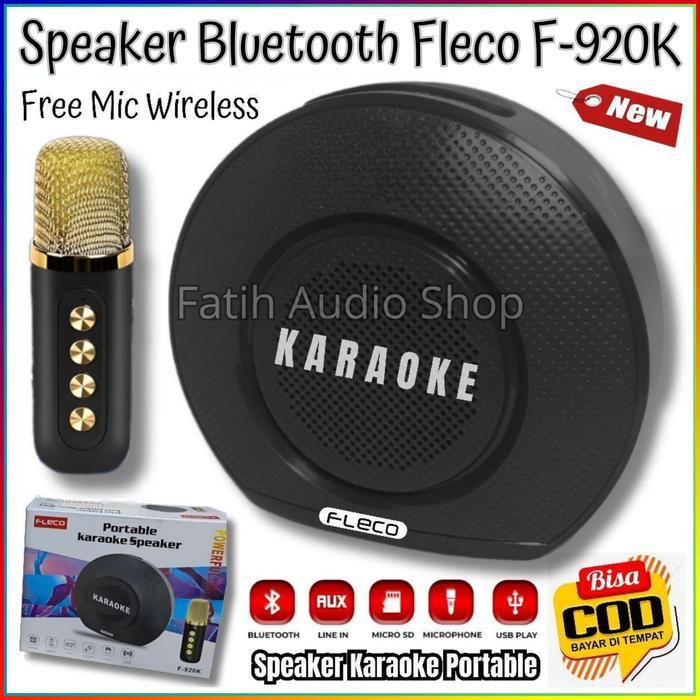 BISA COD Speaker Bluetooth Fleco F-920K Speaker Portable ( Free Mic Wireless ) - Speaker Portabel Bl