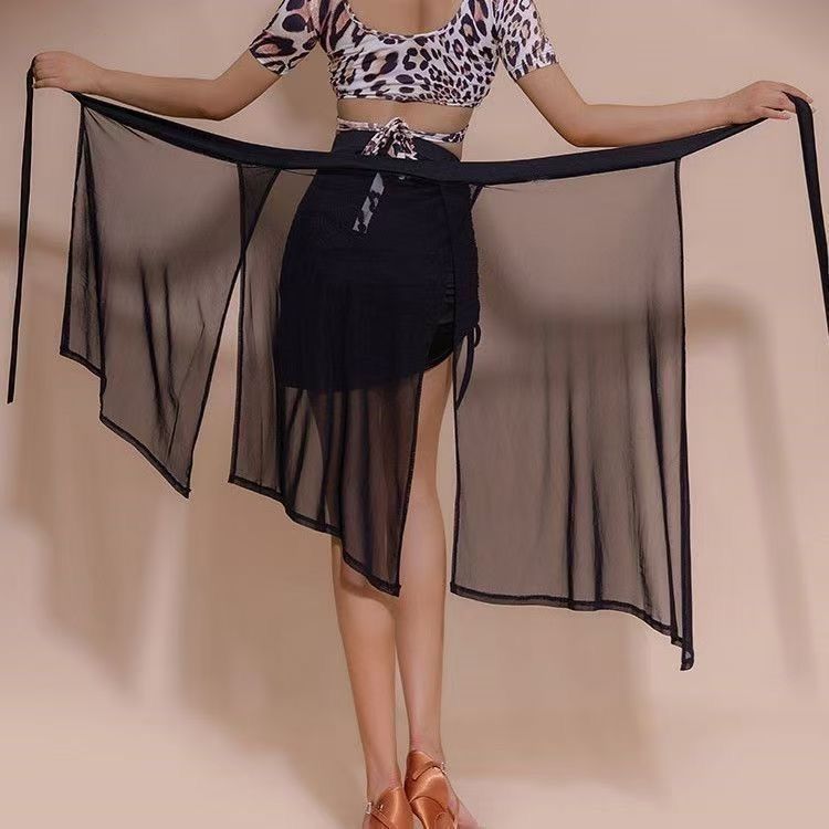 New Latin Dance Dress Mesh Dance Skirt