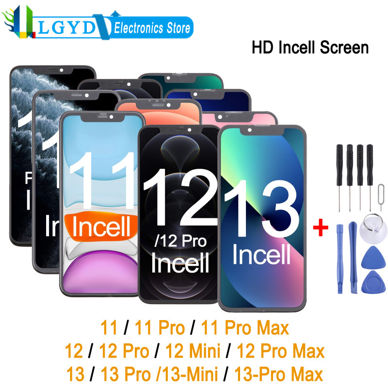HD Incell LCD Screen For iPhone 11 11-Pro Max 12 12-Mini 12-Pro Max 13 13-Mini 13-Pro Max LCD splay 