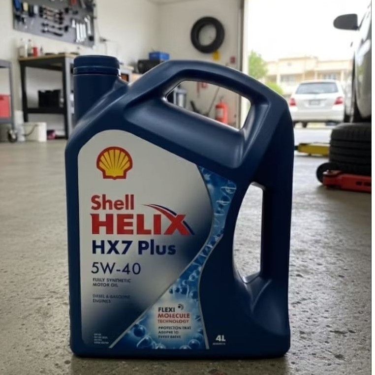 (SPACE CO) OLI SHELL HELIX HX7 PLUS 5W-40 4 LITER GALON OliMesin Shell Helix HX7 Plus SAE 5w-40 4 Li