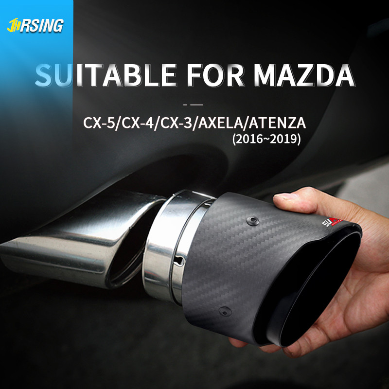 1piece genuine  Carbon Fiber matte Black Exhaust tip for Mazda CX-5 cx-4 cx-3  Axela ATENZA car acce