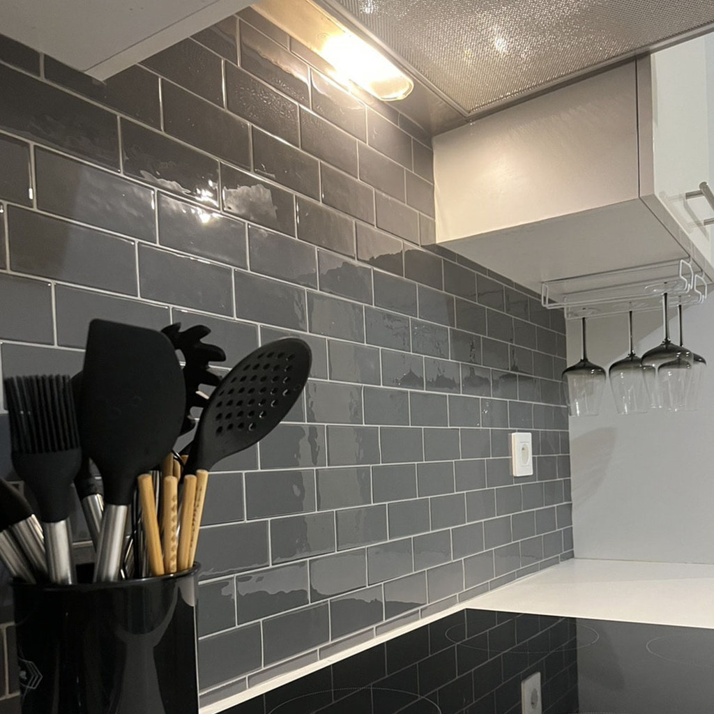 10-Sheets Subway Tile Kitchen Backsplash Wall Sticker Wallpaper Tile Home Decor Wall Stickers Peel a