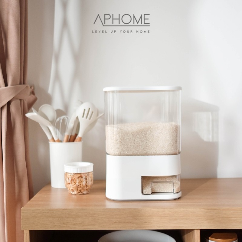 APHOME Dispenser Beras Transparan 10KG Rice Box Rice Dispenser Wadah Beras KUMALA