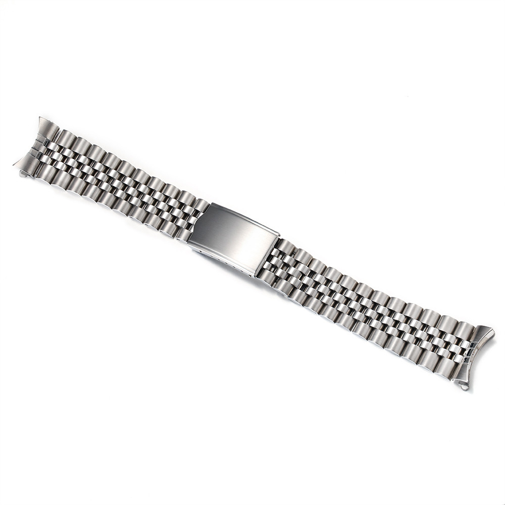 18mm 19mm 20mm Solid Stainless  Steel Curved End Jubilee Wat Strap Band Fit For Skx5 Wat