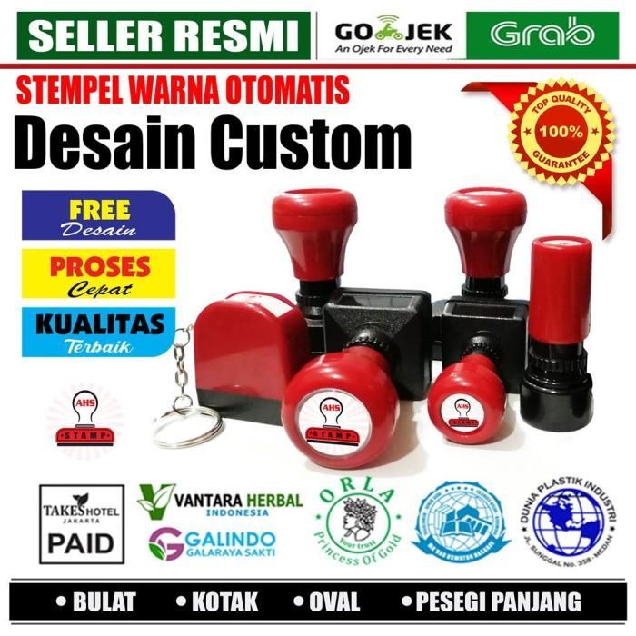 stempel warna otomatis/flash/custom/nama/murah berkualitas - kecil 1warna