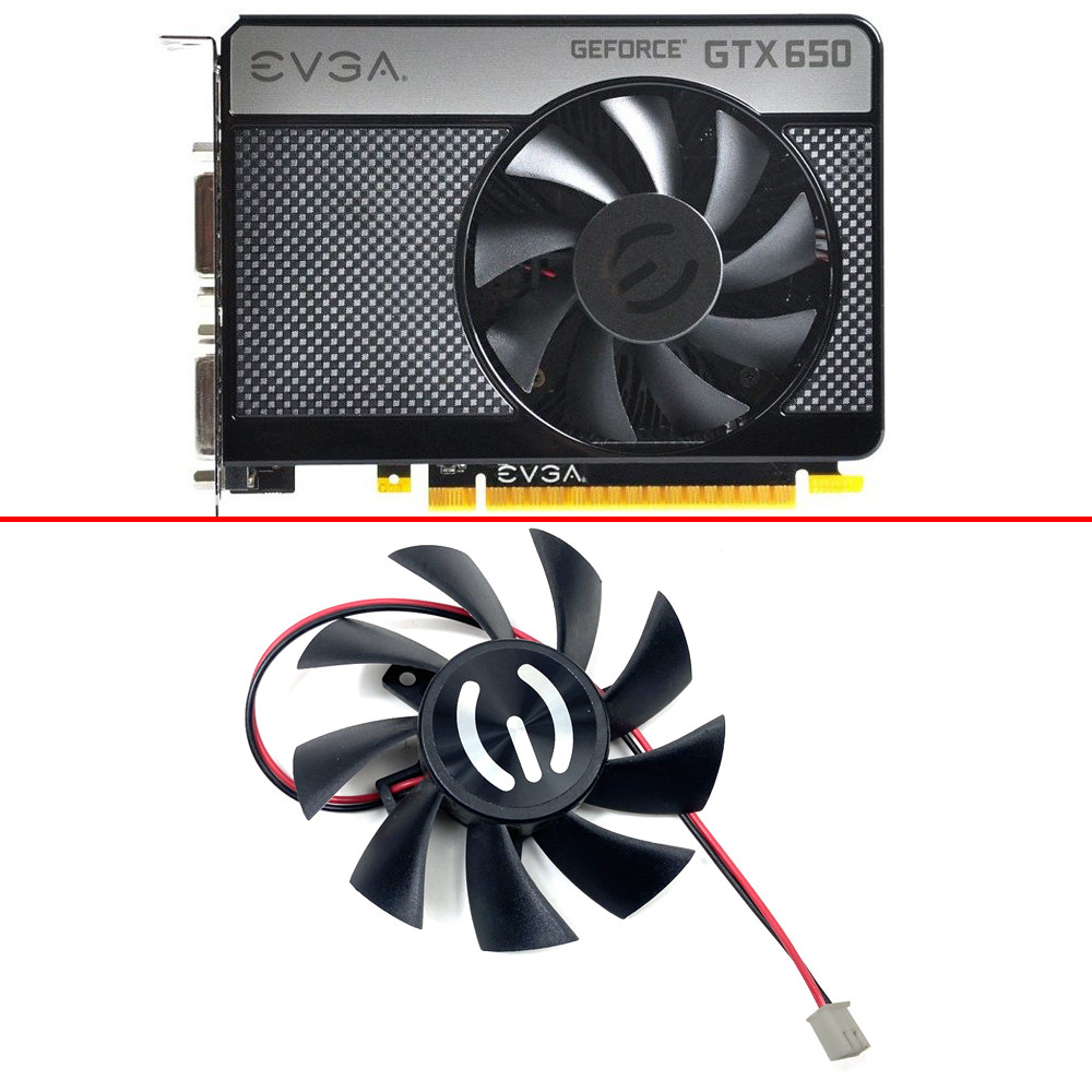 NEW Cooling Fan 65MM 2PIN  T128015SH GPU FAN For EVGA GTX 650 650Ti GTS 450 Graphics Card Cooler Fan
