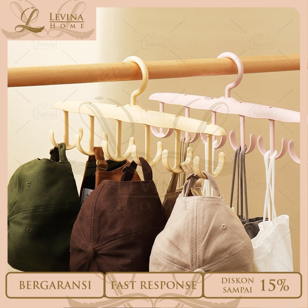 Gantungan Kait Jemuran Hanger Baju Pakaian Topi Kaos Kaki Multifungsi Pengering Indoor Outdoor [Levi