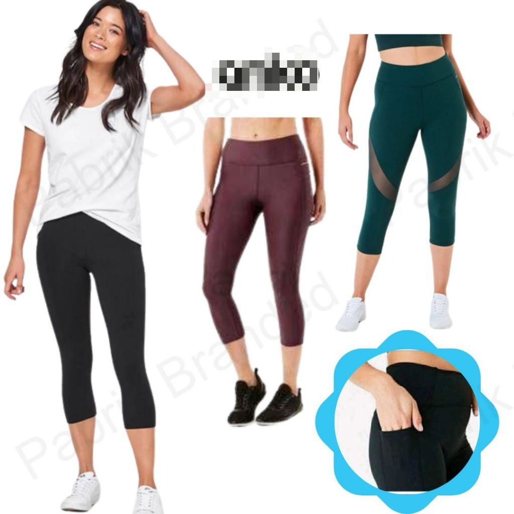 raja garmen Ank* sport legging celana 7/8 3/4 crop length 6 8 10 12 20  yoga leging olahraga pendek 