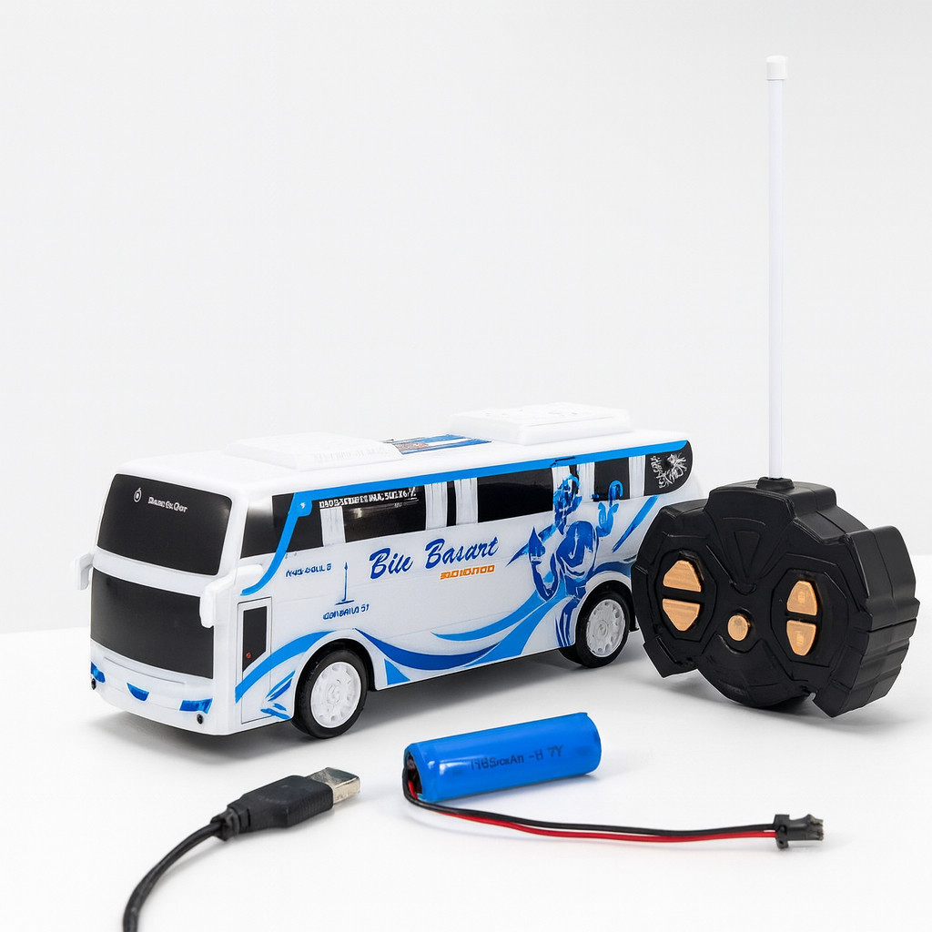 TOYRIUM RC BUS BASURI BESAR /31CM BUS TELOLET MUSIK / BIS TELOLET REMOTE CONTROL
