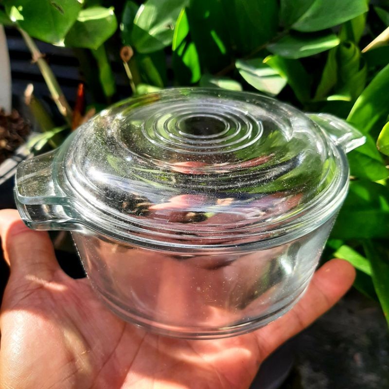 Mangkuk Kaca Tutup Bening 12 Cm Kig