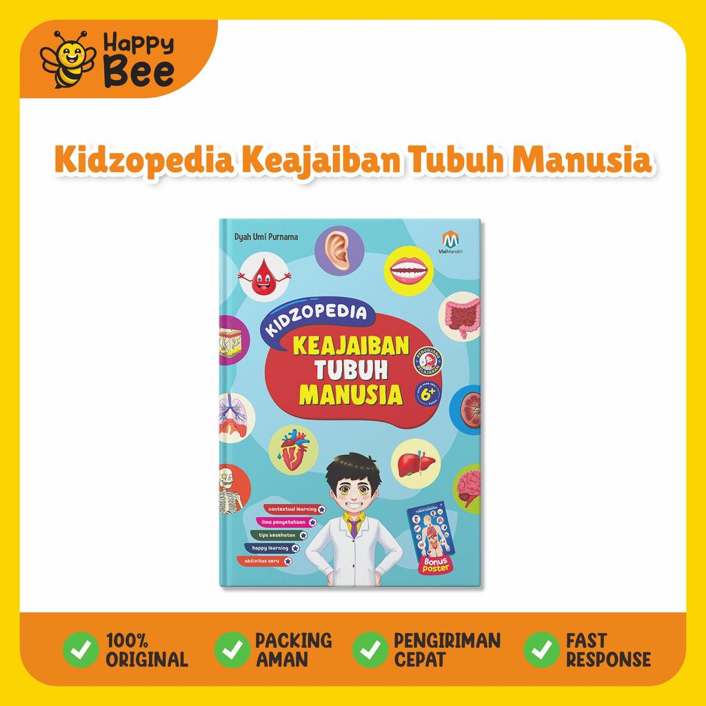 Happy Bee - Buku Sains Anak  Kidzopedia Keajaiban Tubuh Manusia  Hard Cover  Psychology - Buku Anak