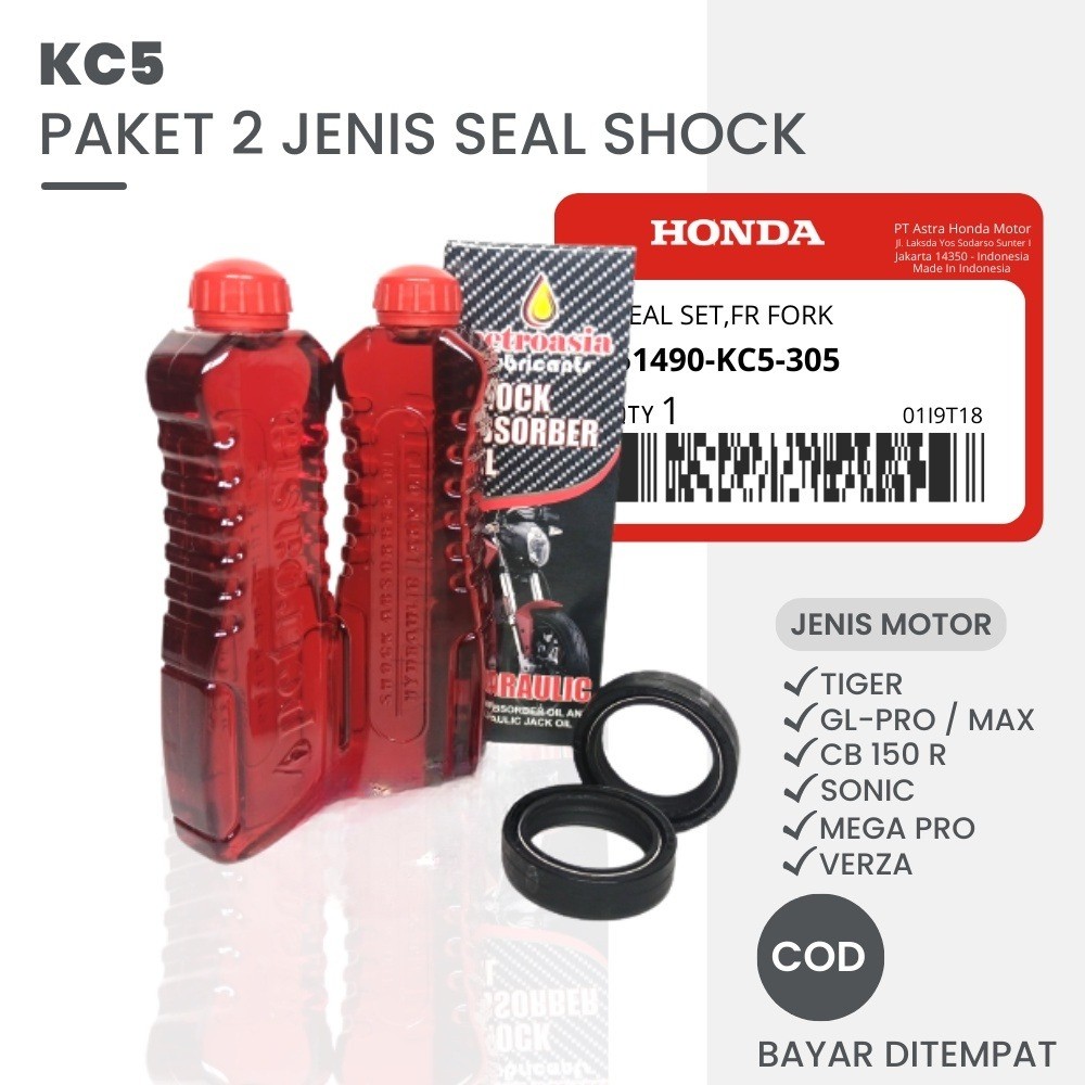 (HEMAT) PAKET HONDA 2 PCS OLI SOK + 2 PCS SEAL SHOK DEPAN TIGER MEGA PRO GL PRO VERZA CB150 R / PAKE
