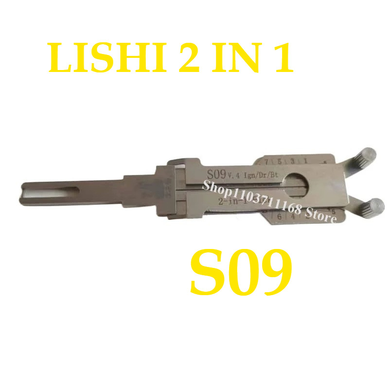 S09 V4 Lishi 2in1 Lock Picking Decoder Car Automotive Locksmith Tools Car Bypass Ganzua Key Decoder 