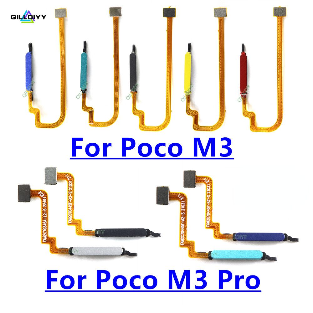 Fingerprint Scanner For Xiaomi Poco M3 Pro M3pro Home Button Fingerprint Menu Return Key Sensor Tou 