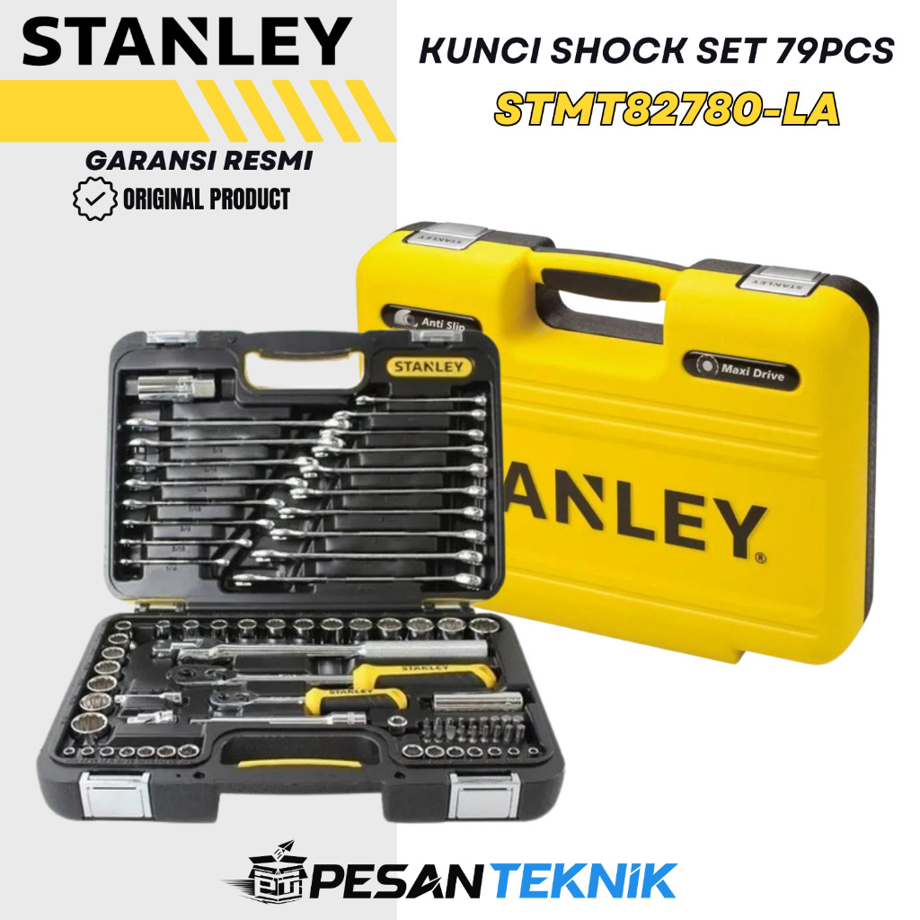 Kunci Ring Pas Set Kunci Shock Set Shocket Set 79Pcs STANLEY STMT82780-LA