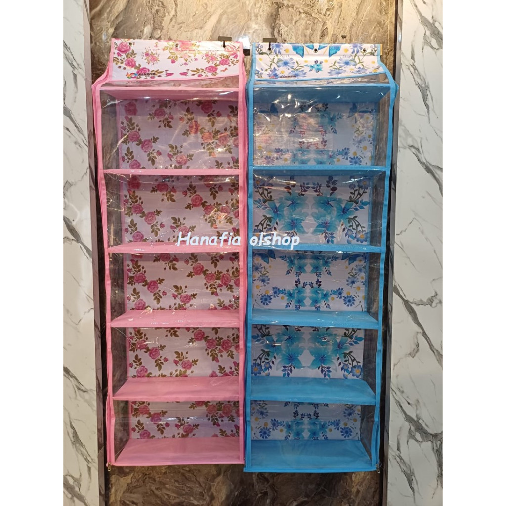 RAK TAS GANTUNG BUNGA  | RAK SET GANTUNG MOTIF BUNGA JUMBO | RAK | RAK GANTUNG | RAK SUSUN TAS