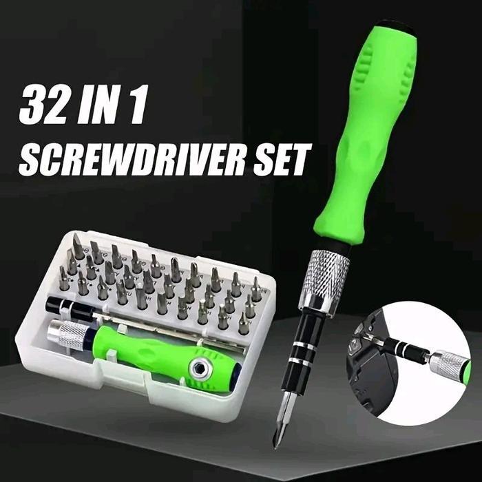 Colmer Set Obeng 32in1 Multifungsi Baja Vanadium dengan Kotak Penyimpanan Screwdriver Kit Obeng Magn