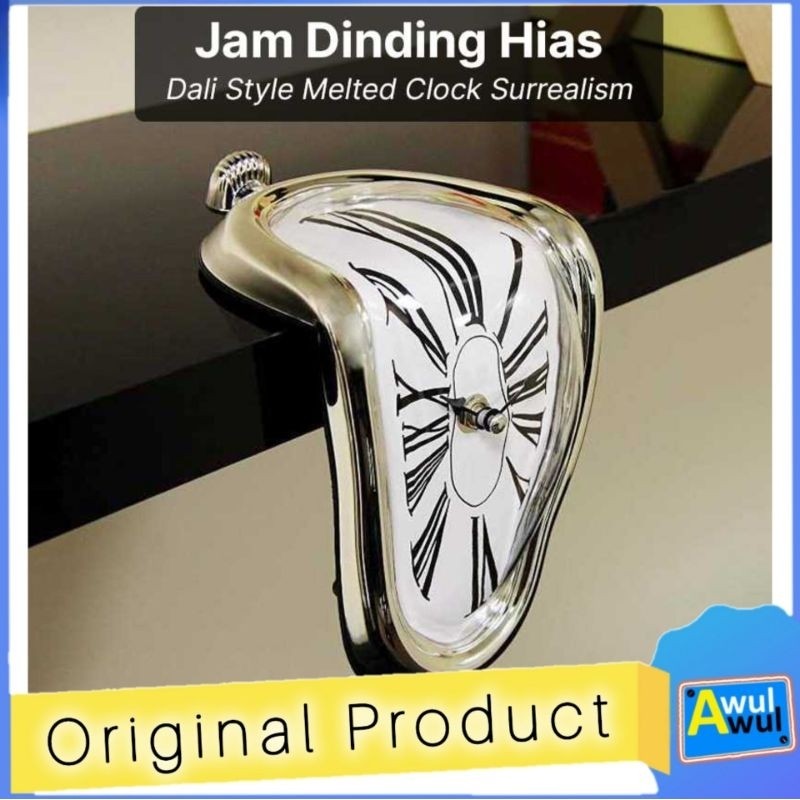 READY Jam Dinding Jam Meja Vintage Klasik Model Leleh Hiasan Ruangan Salvador Dali Melted Clock Surr