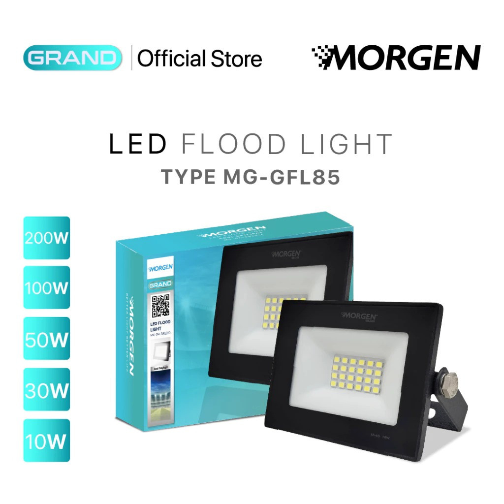 MORGEN - LAMPU SOROT LED FLOOD LIGHT GRAND SERIES 100Watt / 200Watt MG-GFL85 LAMPU SOROT / FLOOD LIG