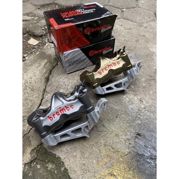 KALIPER BREMBO GP4RX KALIPER BREMBO SET BREKET CNC PNP SKOK MP TIGER & NINJA