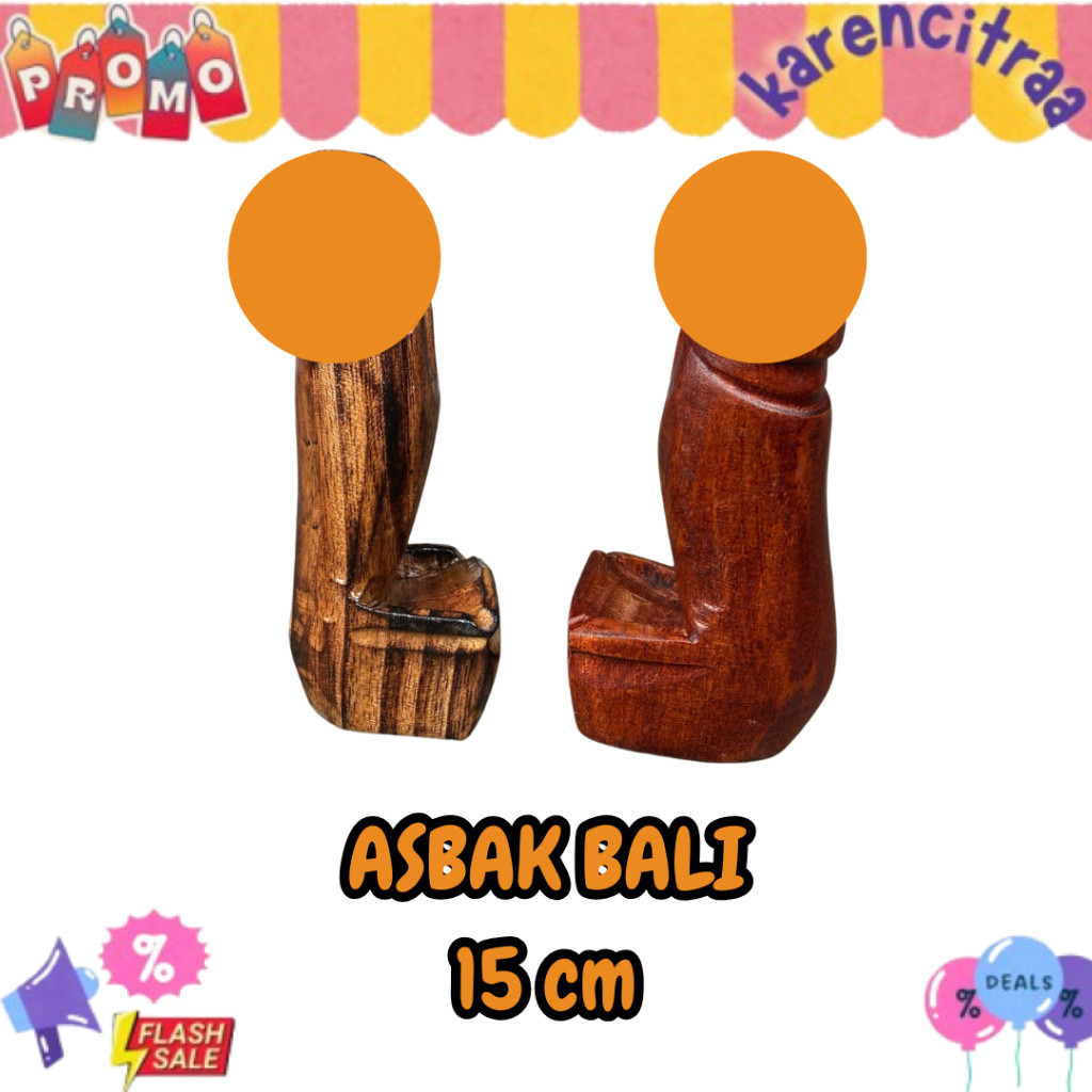 Asbak Bali Mini 15 cm - asbak rokok bali medium - Asbak Bali Kayu - Dekorasi Asbak Bali SALE 
