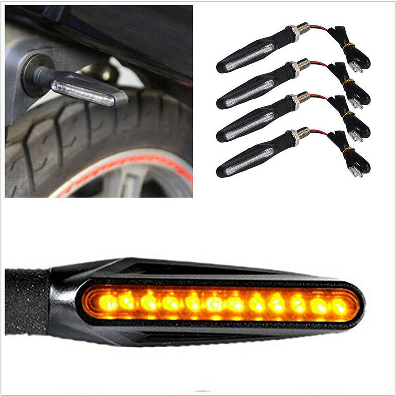 1pcs LED Motorcycle Motorbike Turn Signal Incator Binker Lamp Light Amber Universal Motorcycle Flash