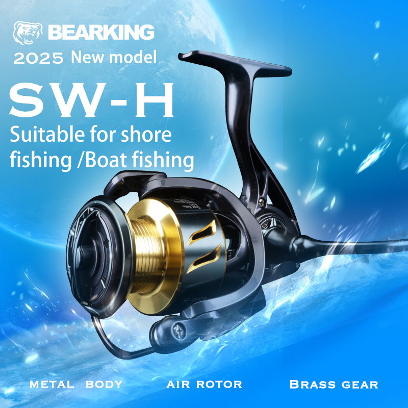 BEARKING New SW-H 4000-7000 Model Fishing Waterproof Fishing Scroll Max Fishing Force 25kg fishing r