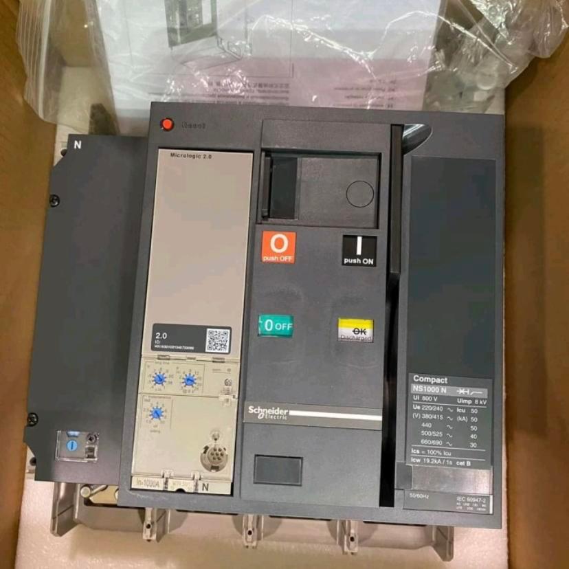 MCCB NS1000N 4P 1000A+MOTORIZE,UVT,AUX 220VAC ORIGINAL SCHNEIDER MCB 3