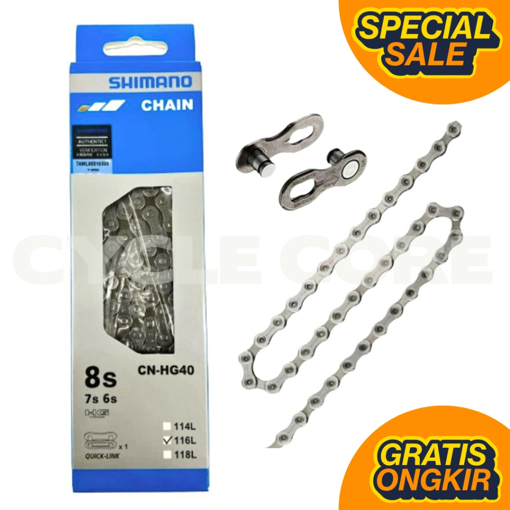 Rantai Sepeda CN-HG40 6 7 8 Speed Chain Rantai Sepeda Lipat Gunung MTB Roadbike DLL