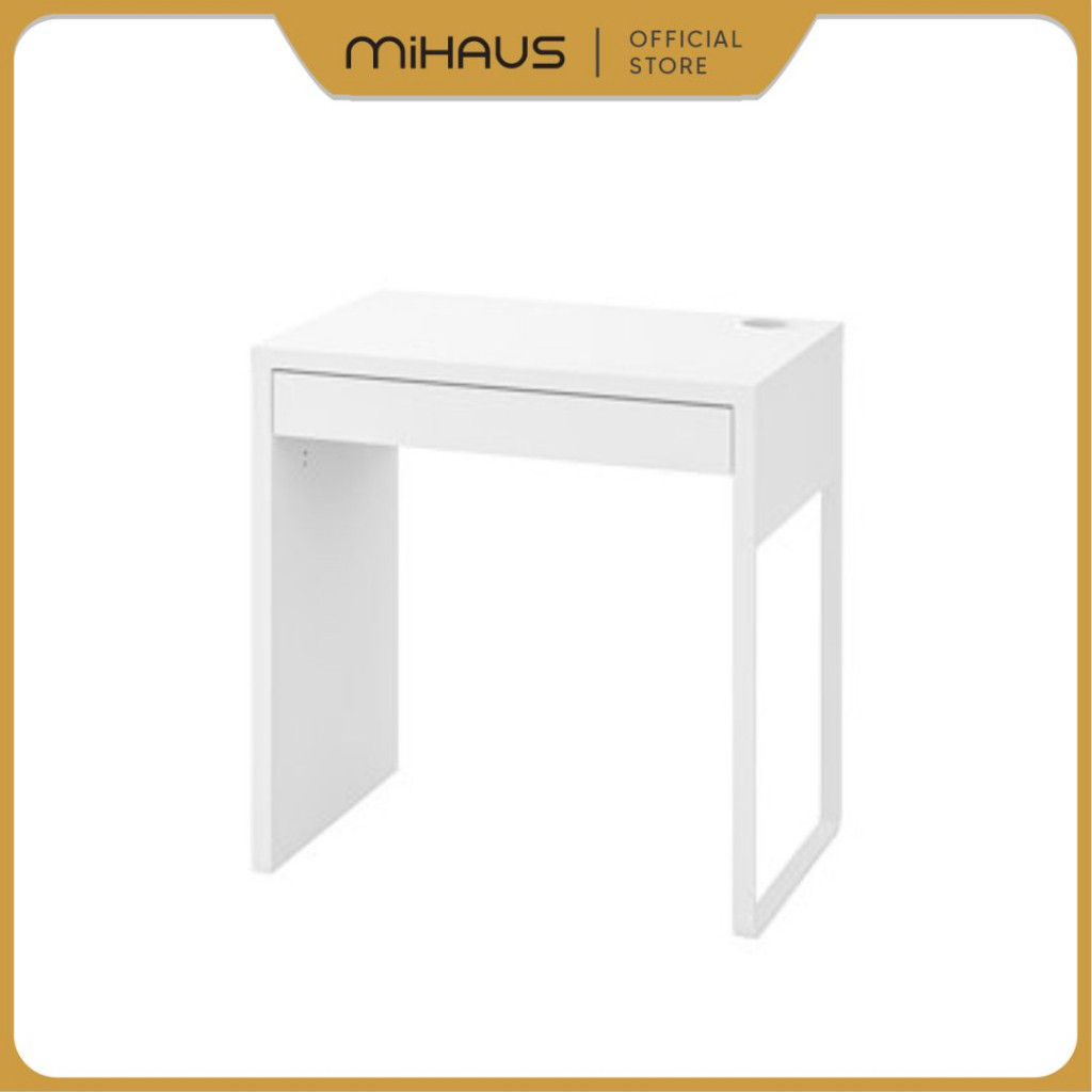 TERLARIS IKEA MIHAUS MICKE Meja serbaguna / Meja komputer / Meja belajar, 73x50cm, putih MI2383