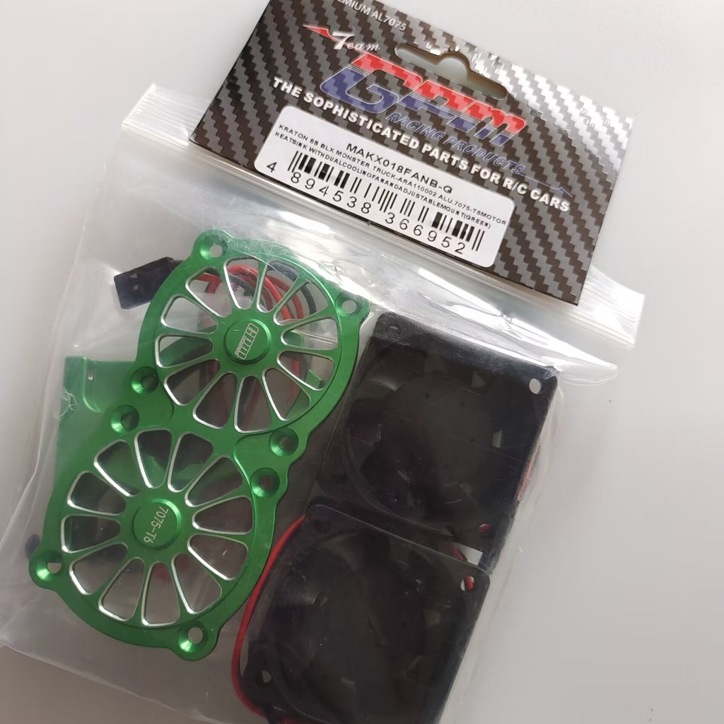 GPM Metal Alloy Double Speed Cooling Fan + Bracket for Traxxas 1/5 X-Maxx 6S/8S Arrma Outcast Kraton