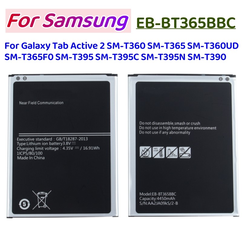 EB-BT365BBC Replacement Tablet Battery For Samsung Galaxy Tab Active T365 T360 SM-T360 EB-BT365BBE 4