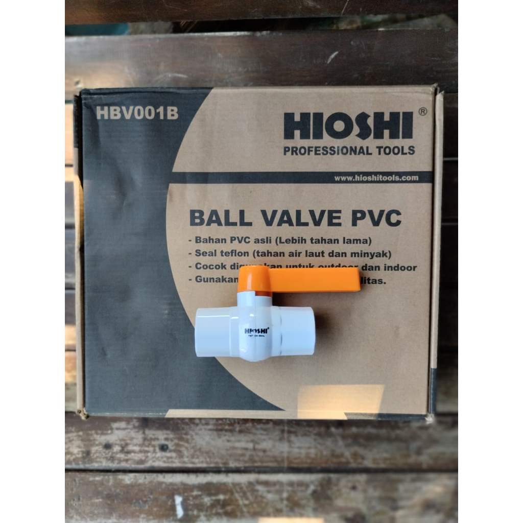 Hioshi Ball valve Pvc Stop kran kran Socket Polos 3/4"