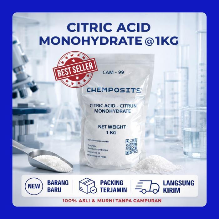 Pembersih pakaian / Citric Acid monohydrate / citrun / asam sitrun @1KG - 1 KG